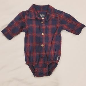 Oshkosh holiday plaid shirt